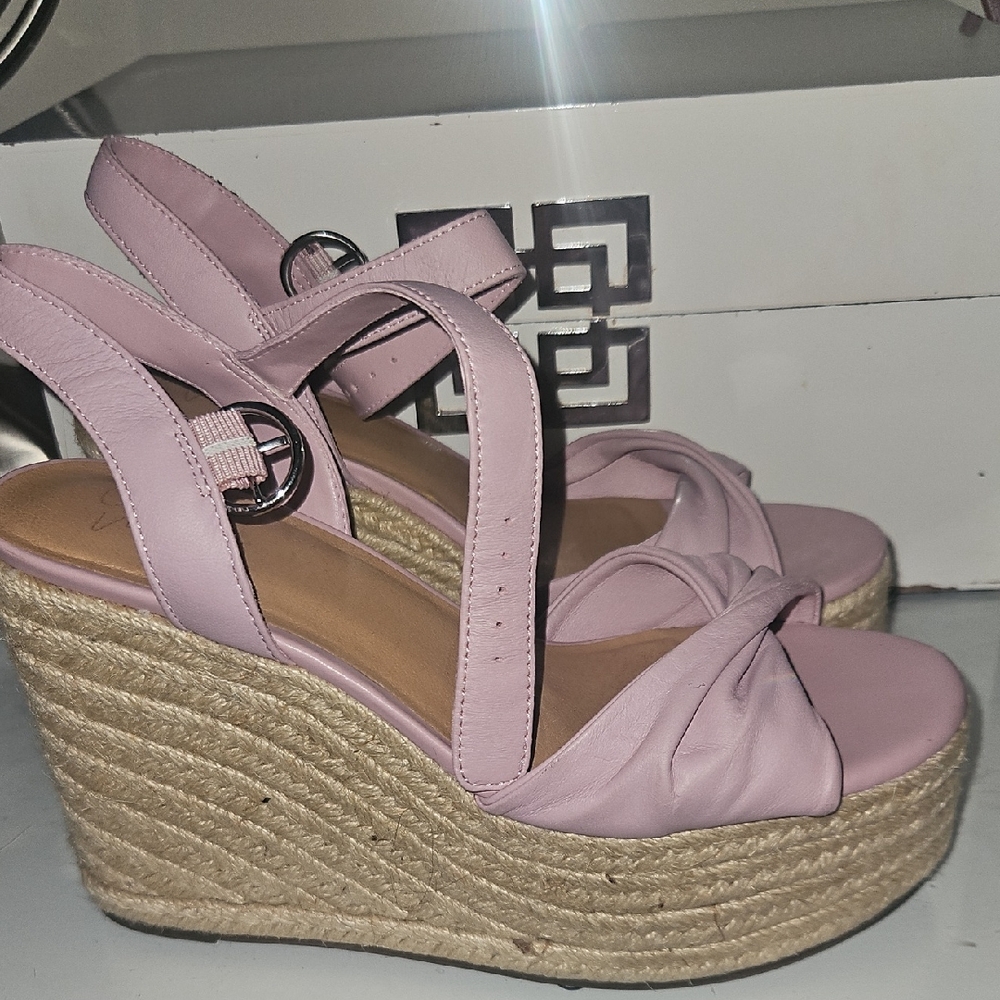 Light Pink Wedge Espridille  Sandals